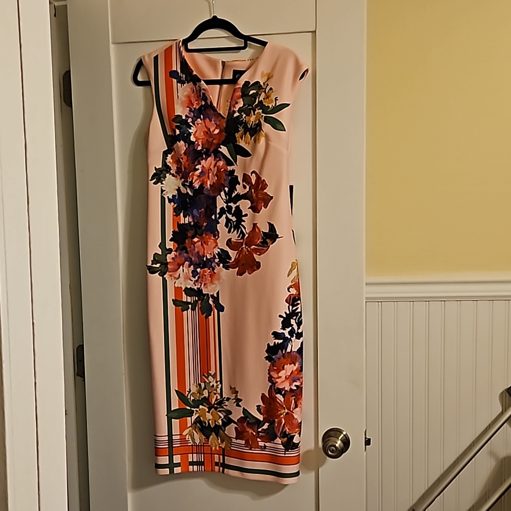 Pink floral eci dress size 8
